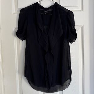T Babaton Silk Blouse XXS - Black